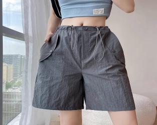 ショートパンツ レディース 夏 薄手 速乾 半ズボン 短パン 大きいサイズ ゴムウエスト ゆったり ポケット付き 通気性 吸汗 無地 体型カバー