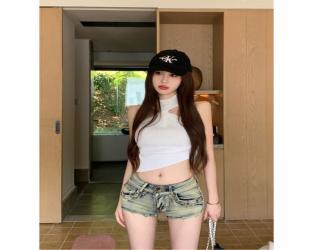 ショートパンツ 美尻 カット マイクロミニ 極浅 セクシー ショートパンツ クラッシュ デニム ジーンズ ホットパンツ
