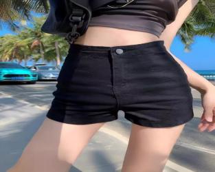 ショートパンツ 美尻 カット マイクロミニ 極浅 セクシー ショートパンツ クラッシュ デニム ジーンズ ホットパンツ